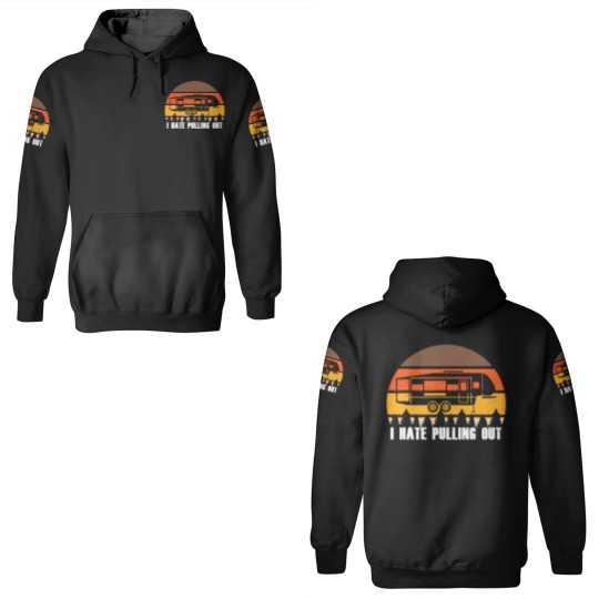 Discover Funny Camping I Hate Pulling Out Retro Sunset Pull 3D Hoodies