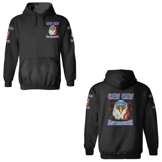 Discover Caw Caw Motherfucker! Funny 4th of July Patriotic 3D Hoodies