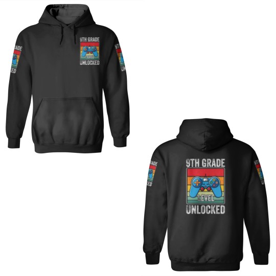 Discover 9th Grade Level Unlocked First year of High School 3D Hoodies