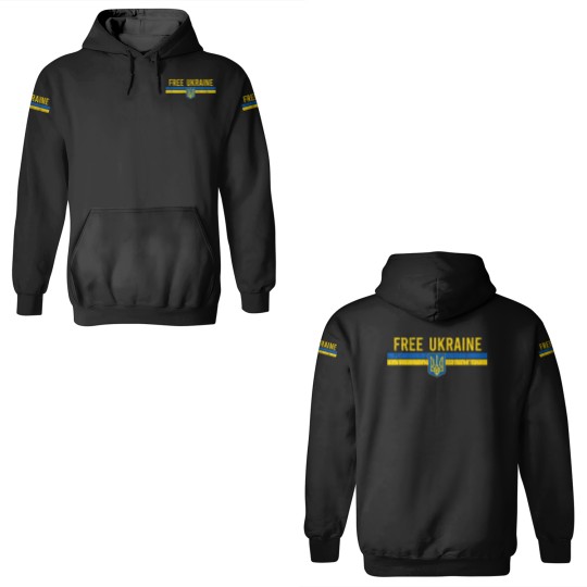 Discover Free Ukraine distressed Ukrainian blue yellow flag minimalist art - Free Ukraine - 3D Hoodies
