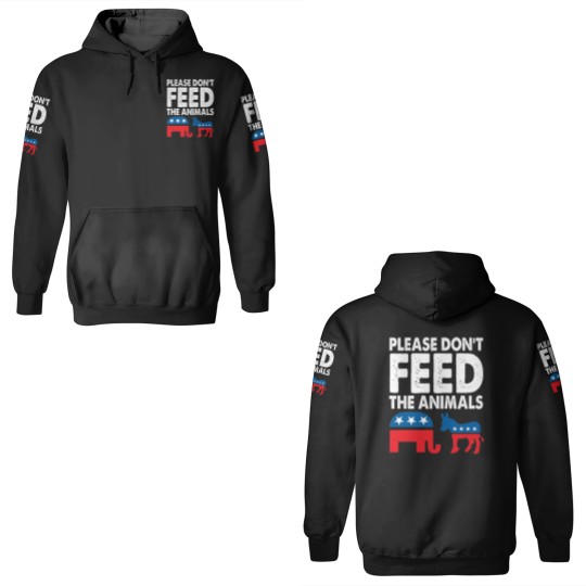 Discover Please Dont Feed The Animals USA Flag Libertarian 3D Hoodies