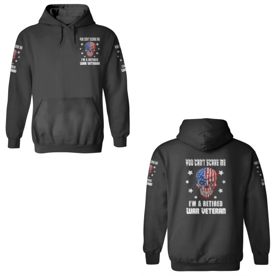 Discover Retired Warss Veteran USA Flag Skull Essential 3D Hoodies