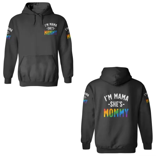 Discover Lesbian Mom Shirt Gift Gay Pride Im Mama Shes Mommy LGBT 3D Hoodies