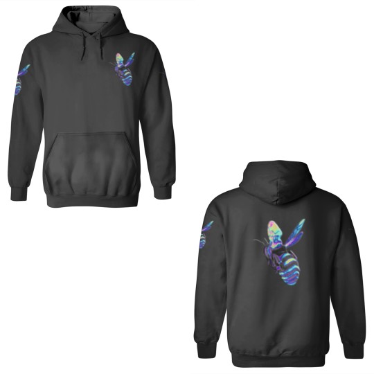 Discover Holographic Blue Bee 3D Hoodies
