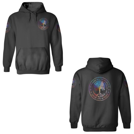 Discover All The People Imagine Living Life In Peace Art Tree 3D Hoodies