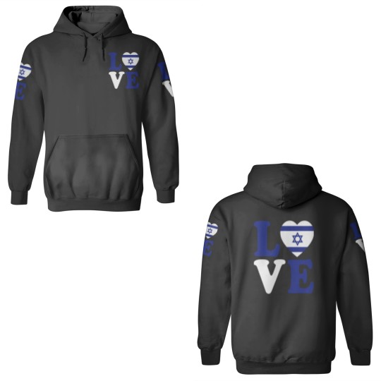 Discover I Love Israel Minimalist Israeli Flag For Women Men 3D Hoodies