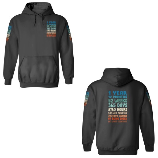 Discover One Year Sober Birthday AA NA Sobriety 3D Hoodies