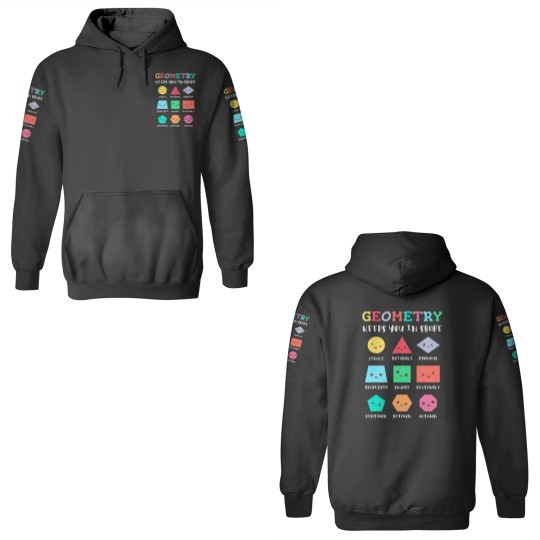 Discover Geometry keeps you in shape funny geometric shapes 3D Hoodies
