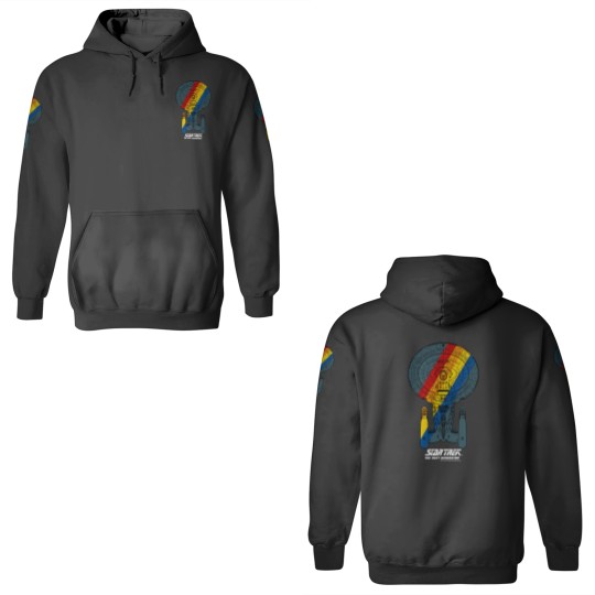 Discover Star Trekss Next Generation Ship Portrait Rainbow Fill 3D Hoodies