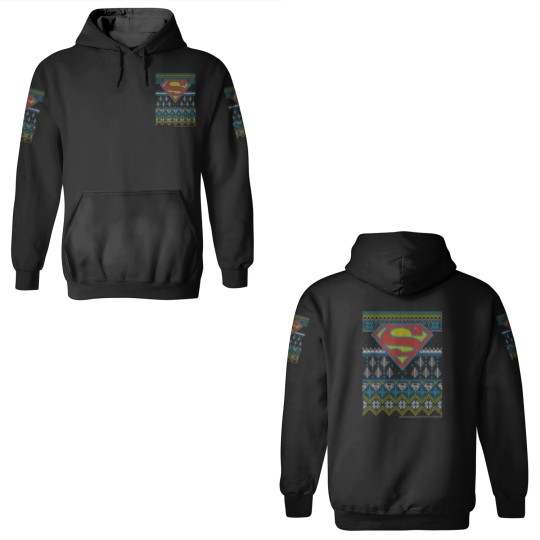 Discover DC Comics Christmas Superman Ugly Sweater Style 3D Hoodies