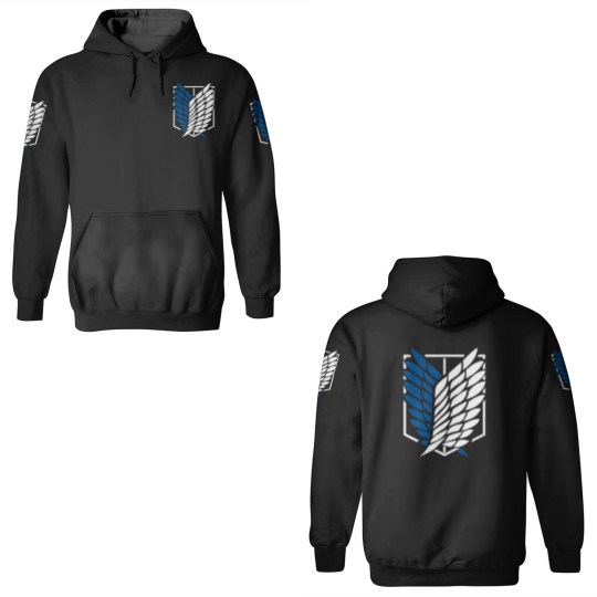 Discover Shingeki no kyojin logo 3D Hoodies