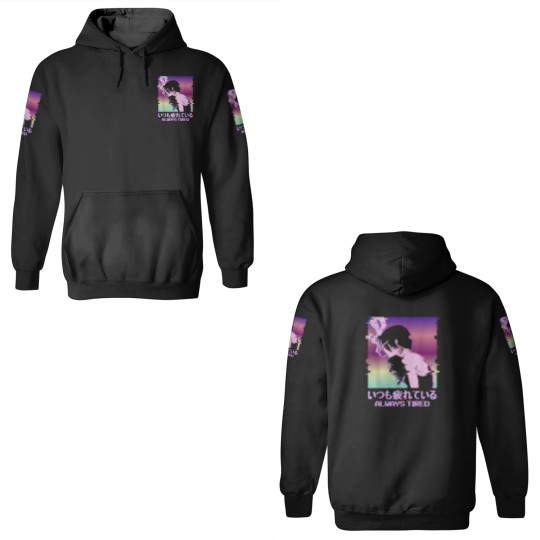 Discover Always Tired Japan Vaporwave Old Indie Aesthetic Anime Girl 3D Hoodies
