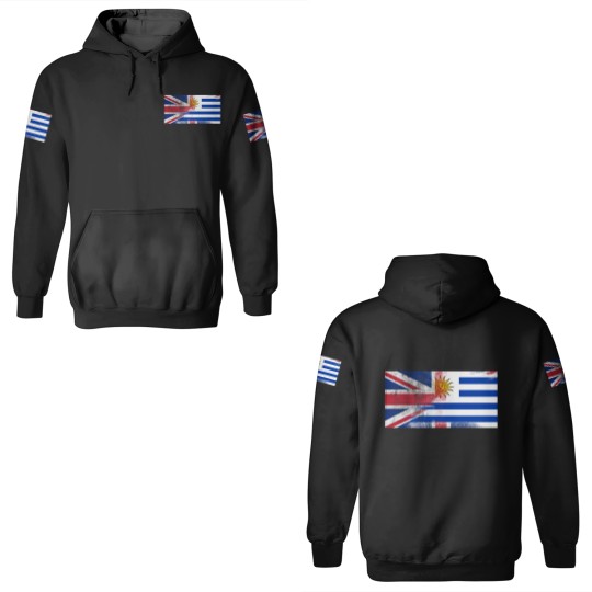 Discover British Uruguayan Half Uruguay Half UK Flag 3D Hoodies