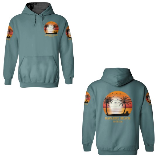 Discover Navarre Beach Florida Vintage Sunset Retro Summer 3D Hoodies