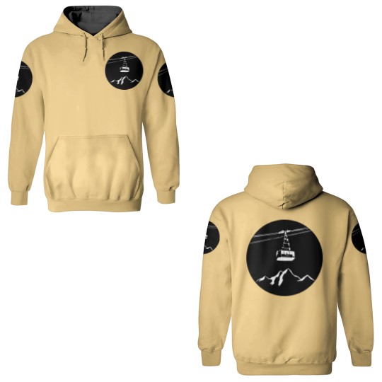 Discover Mountain with gondola white 3D Hoodies