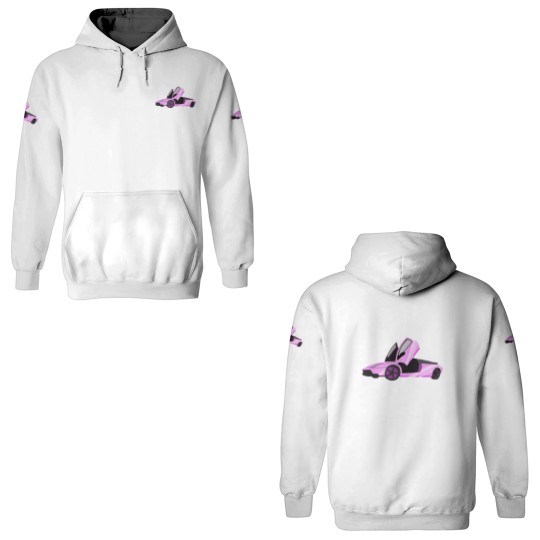 Discover Pink Sports Car 3D Hoodies