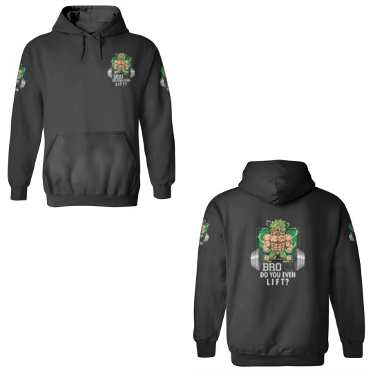 Discover Brolifting Super Saiyan Gym Lifting Broly Anime Workout 3D Hoodies