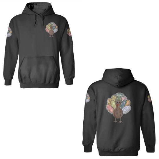 Discover Cute Turkey Fall Thanksgiving 3D Hoodies, Thanksgiving Family