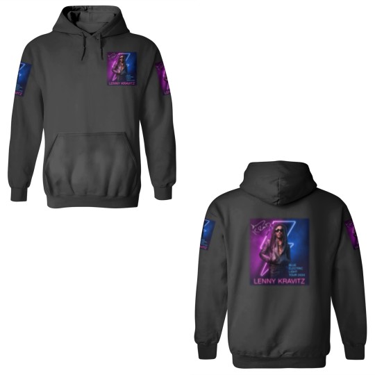 Discover Lenny Kravitz Electric Blue Light Tour 2024 Signature Unisex 3D Hoodies All Size