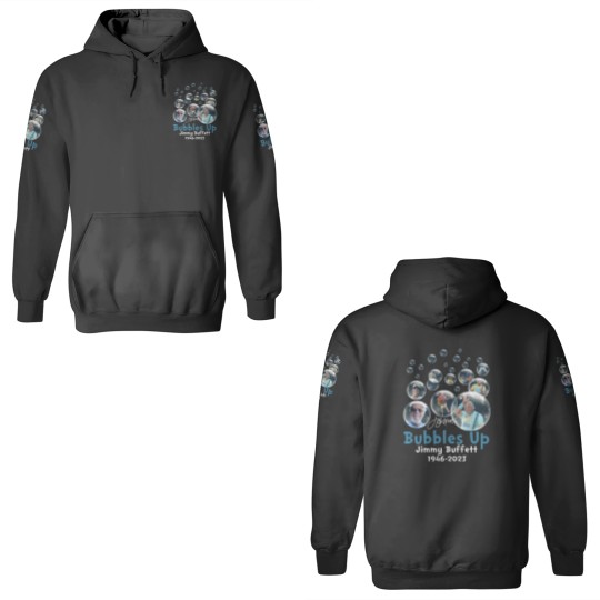 Discover Rare Jimmy Buffett 1946 2023 Bubbles Up Thank  You Memories Black 3D Hoodies