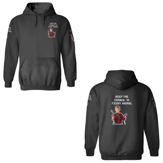 Discover Keep The Change, Ya Filthy Animal Home Alone Hair Dryer Quote 3D Hoodies