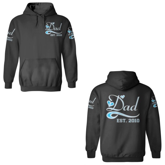 Discover Dad Established 2010 Happy Fathers Day 3D Hoodies