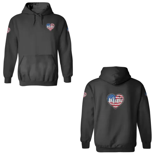 Discover Womens Distressed American Flag Heart Bowling 3D Hoodies