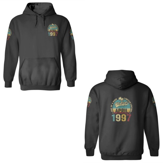 Discover Vintage 25 Years Old April 1997 Decorations 25Th B 3D Hoodies
