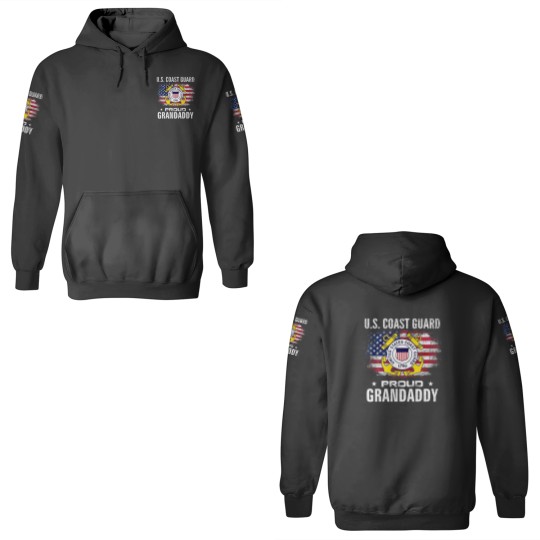 Discover U.S Coast Guard Proud Grandaddy With American Flag 3D Hoodies