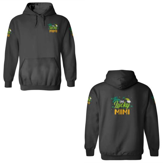Discover Lucky Mimi Green Four Leaf Clover Patrick's Day 3D Hoodies