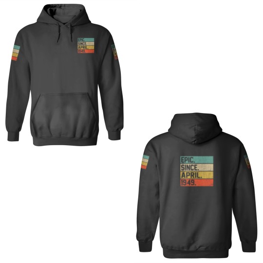 Discover Vintage Men Women 73Rd Birthday Epic Since April 1 3D Hoodies