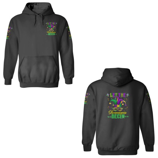 Discover Let The Shenanigans Begin Men Women Mardi Gras 3D Hoodies