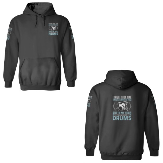 Discover In My Head I'm Playing My Drums Music Drummer Funn 3D Hoodies
