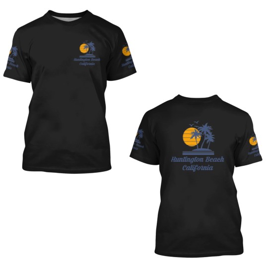 Discover Huntington Beach California 3D T Shirts CA Tourist Gifts 3D T Shirts