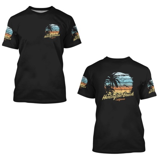 Discover Huntington Beach Florida Usa The Original Sunset 3D T Shirts