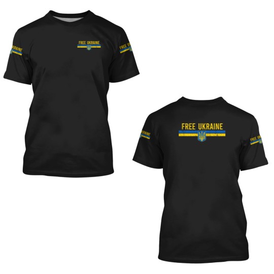 Discover Free Ukraine distressed Ukrainian blue yellow flag minimalist art - Free Ukraine - 3D T Shirts