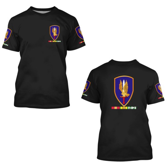 Discover Army 1st Aviation Brigade Vietnam w SVC wo Txt 3D T Shirts