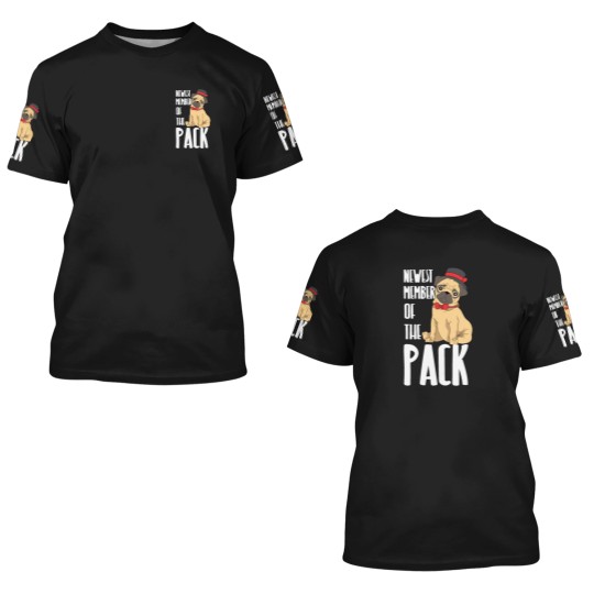Discover Adorable Pug Baby Dog Cute Puppy Kid 3D T Shirts