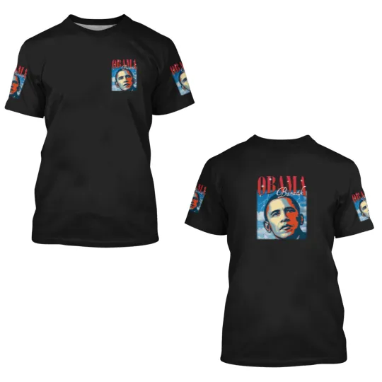 Discover RETRO BARACK OBAMA 3D T Shirts | Vintage Obama 3D T Shirts Retro 90s
