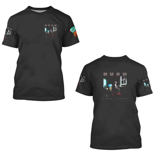 Discover 1985 Rush Power Windows Tour 3D T Shirts Black, Rush Band 3D T Shirts