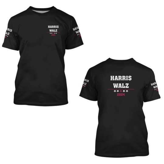Discover Kamala Harris Tim Walz 2024 ,Democrat VP Vice President USA Election 3D T Shirts