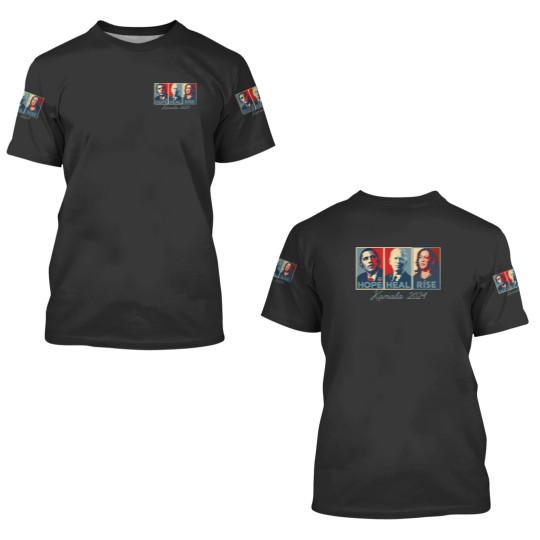 Discover Hope Heal RISE, Kamala Harris 2024 3D T Shirts, Support for First Woman American President