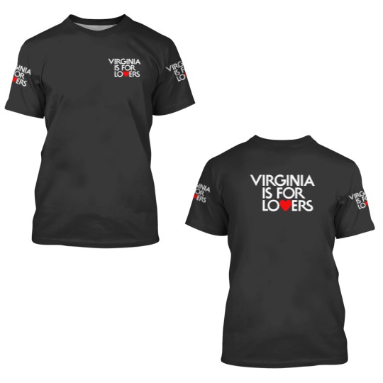 Discover Virginia Is For Lovers Logo Sign 3D T Shirts