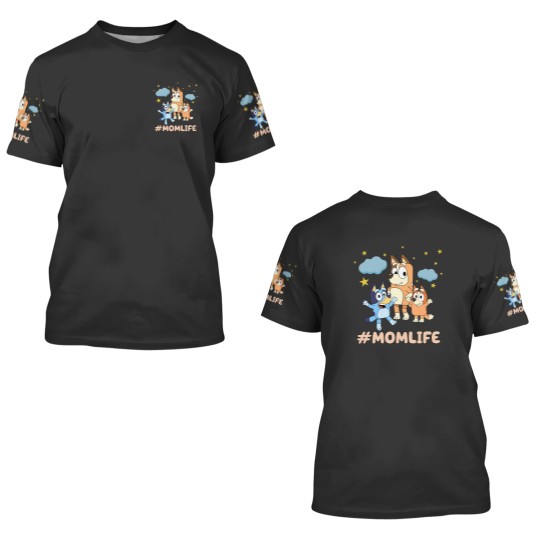Discover Mom Life 3D T-Shirts featuring BlueyDad & Family
