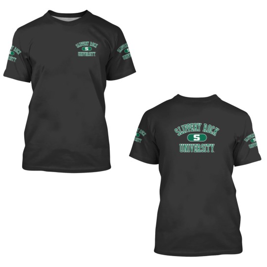 Discover Slippery Rock The Rock Varsity Logo Officially L 3D T Shirts