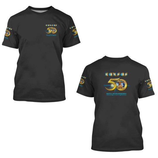 Discover Kansas 50th Anniversary Tour Leftoverture Point of Know Return 3D T Shirts