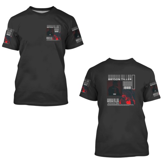 Discover Bryson Tiller Music Album 3D T Shirts, Merch Vintage Trapsoul For Lovers Rapper 3D T Shirts