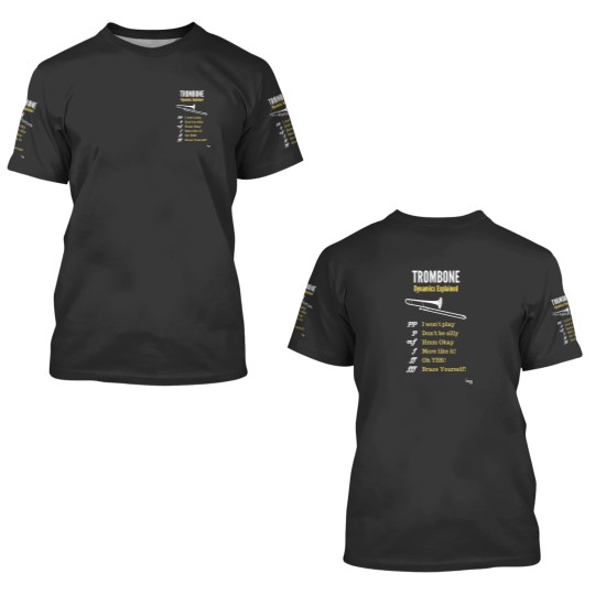 Discover Trombone humour – trombone dynamics 3D T Shirts
