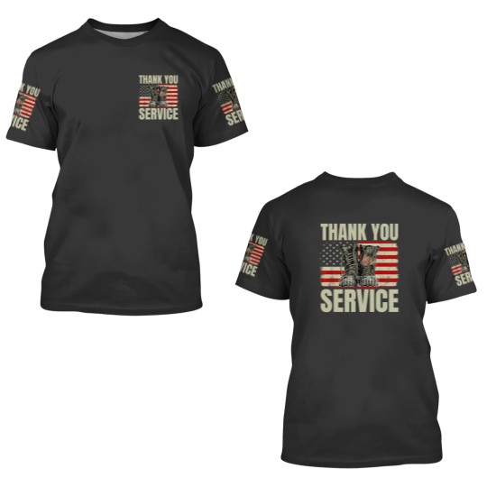 Discover Thank You For Your Service Veteran Us Flag Veterans Day 3D T Shirts