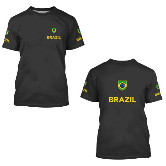 Discover Brazil Soccer Football 3D T Shirts